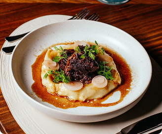 Photo du plat Fondant de bœuf et son écrasé de panais